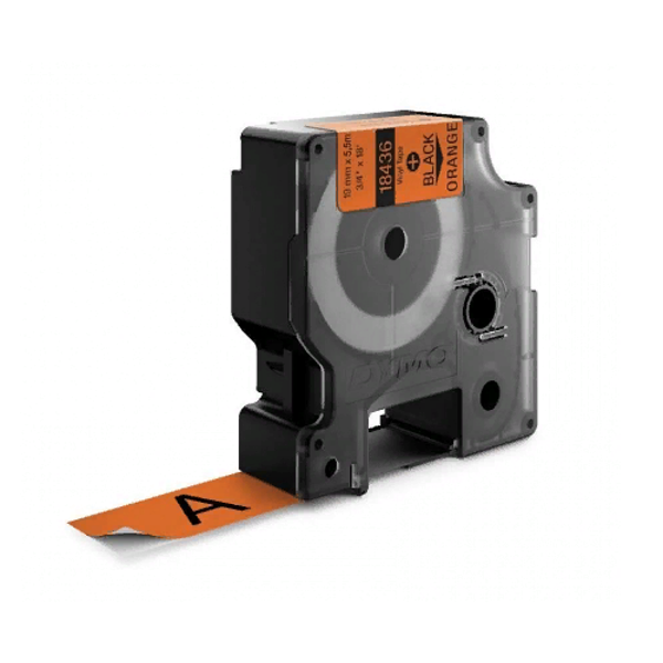 картридж c виниловой лентой для принтеров dymo rhino 5.5 м x 19 мм, оранжевый