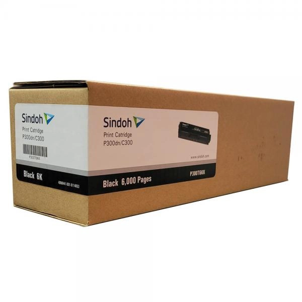 картридж черный для цветных устройств sindoh p300dn/c300 (p300t6kk-w)