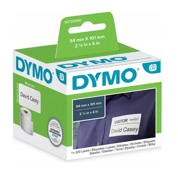 самоклеящаяся термоэтикетка для принтеров dymo label writer, адресные, 101 мм х 54 мм, 220 штук