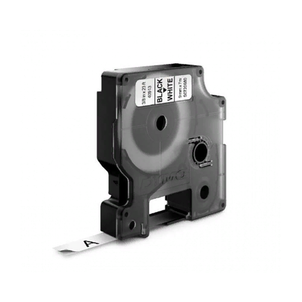 картридж с виниловой лентой d1 для принтеров dymo label manager, пластик 9 мм х 7 м, белый