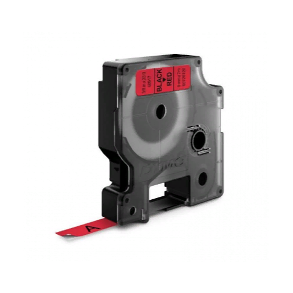 картридж с виниловой лентой d1 для принтеров dymo label manager, черный шрифт, 9 мм х 7 м, красный