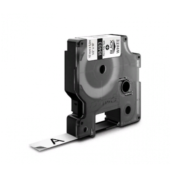 картридж c полиэстеровой лентой для принтеров dymo rhino 5.5 м х 12 мм белый