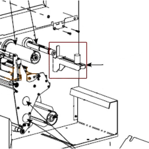 Кронштейн подающий для рулона принтера Zebra 105SL