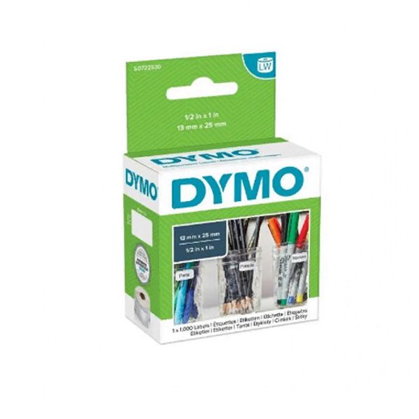 самоклеящаяся термоэтикетка для принтеров dymo label writer, 25 мм x 13 мм, 1000 шт/рулон