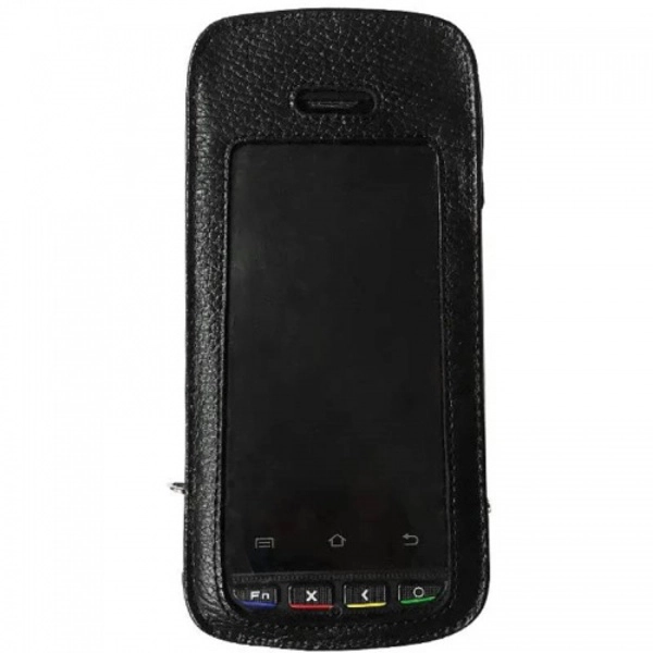 сумка чехол (из натуральной кожи) для мкасса rs9000-ф (urovo i9000s) с ремнем через плечо