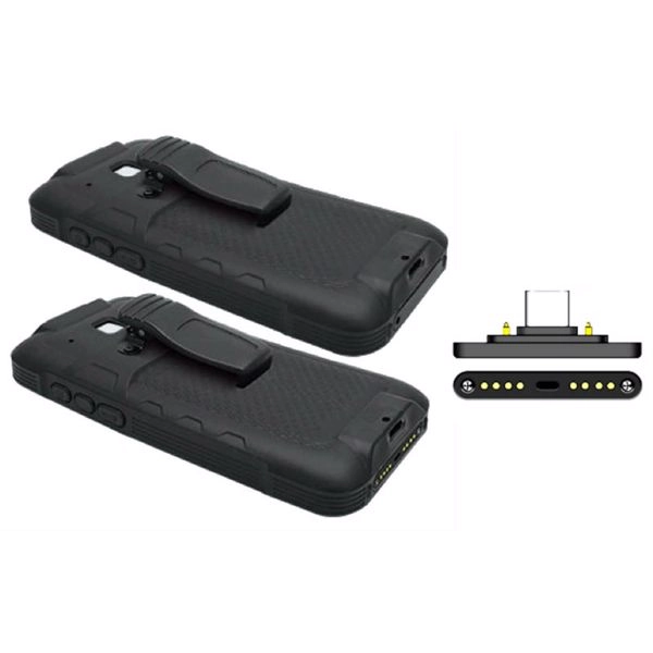 защитный резиновый бампер для chainway c60 с клипсой, с переходником для зарядного устройства