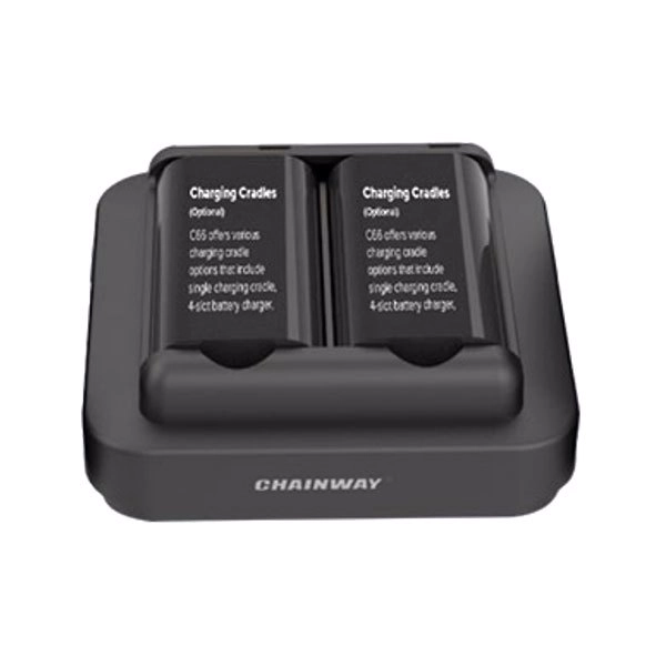 Зарядное устройство на 2 аккумулятора пистолетной рукоятки для мобильного компьютера Chainway C61 R6