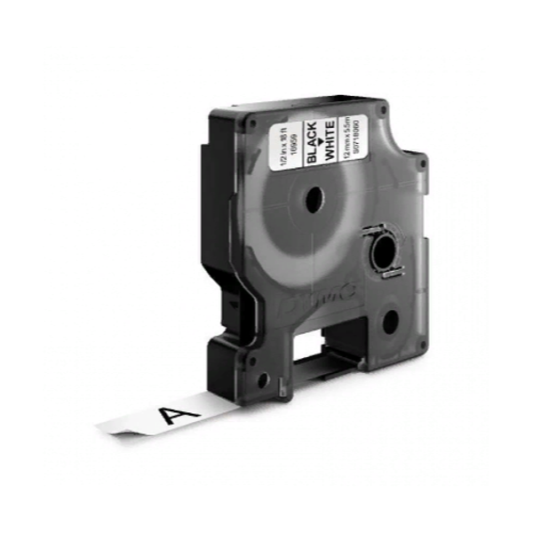 картридж c полиэстеровой лентой d1 для принтеров dymo label manager 5.5 м x 12 мм, белый