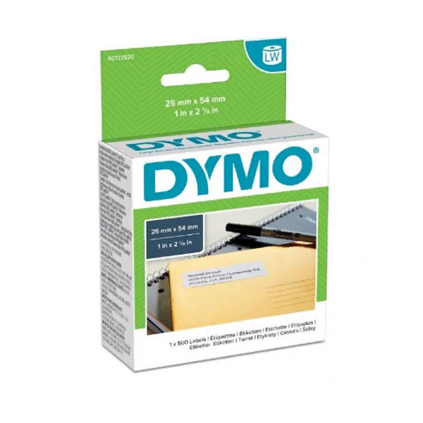 Самоклеящаяся термоэтикетка для принтеров Dymo Label Writer, белые, 54 мм x 25 мм, 500 шт/рулон
