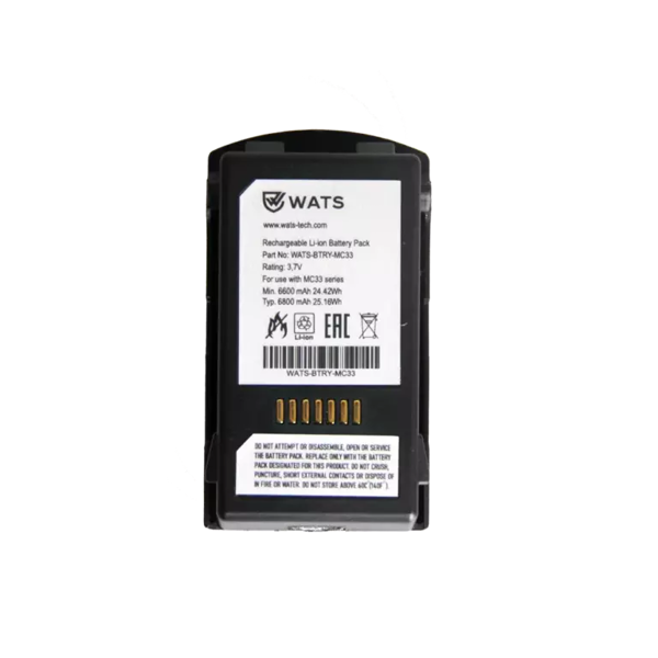 аккумуляторная батарея 6800 mah wats для тсд zebra mc32/mc33 (wats-btry-mc32/33-68ma)