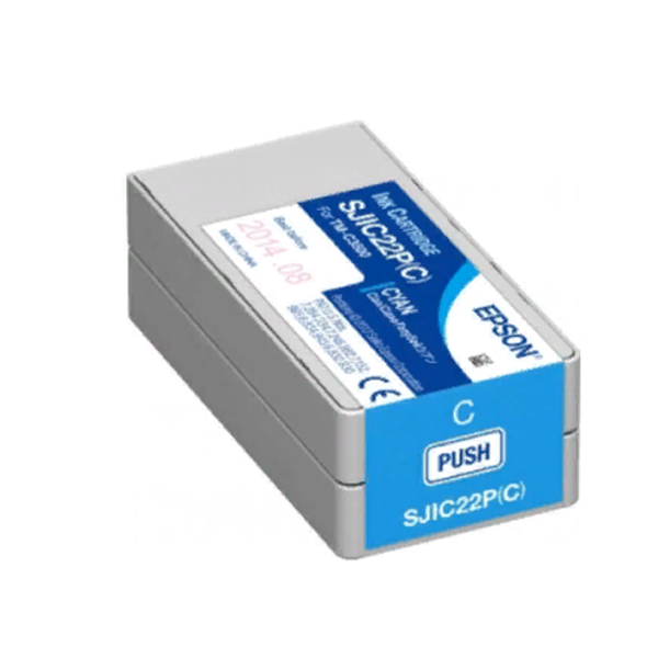 картридж epson sjic22p(c) для принтеров tm-c3500 (cyan)