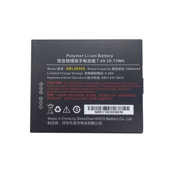 аккумуляторная батарея nbl9000s 2800 mah, 7.4v для android 4.3 urovo i9000s battery
